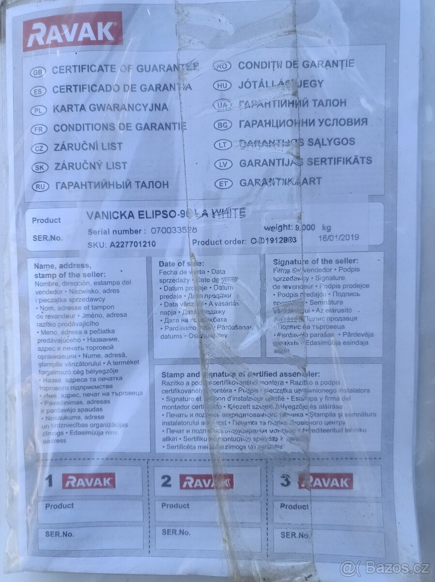 Vanička elipso RAVAK 90 - 2