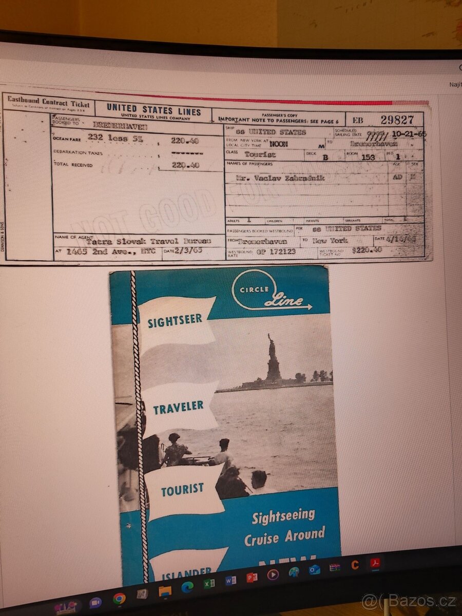 lodní lístek do New Yorku - 2