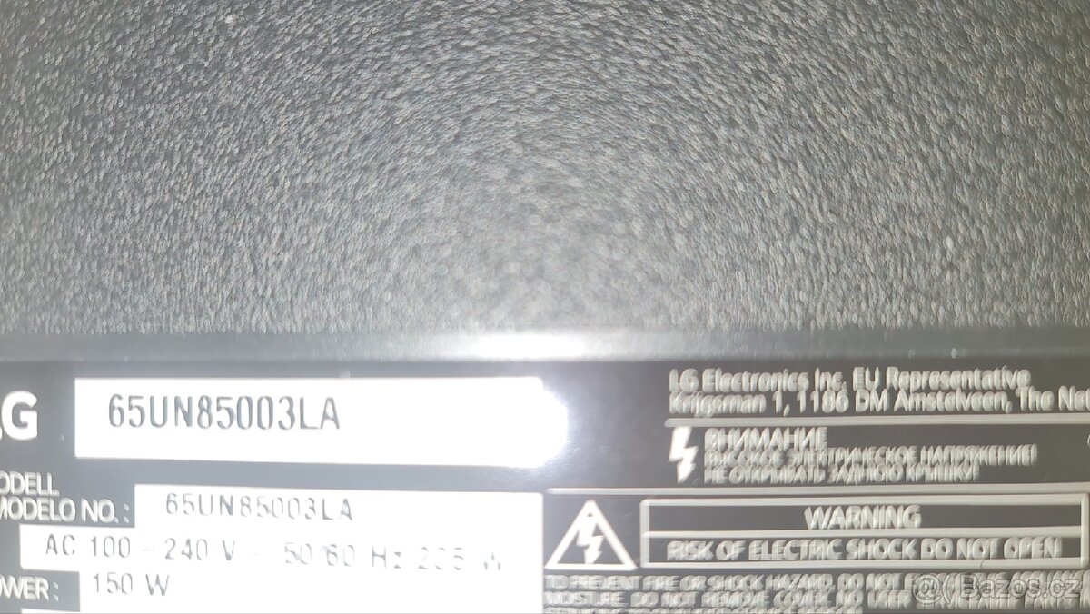 Tv lg rok výroby 2020 typ na fotu 65 palců a 120hz obraz - 2