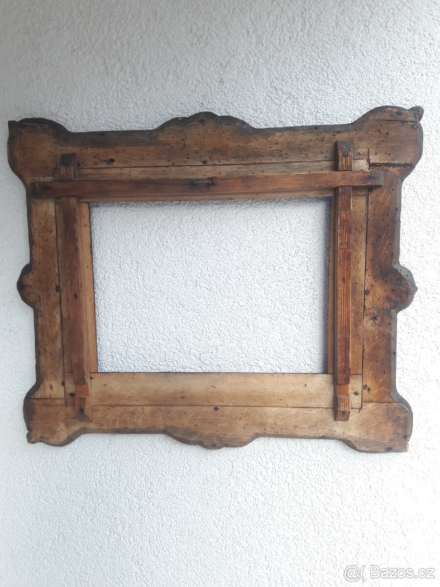 Starožitný ručně vyřezávaný rám - 2