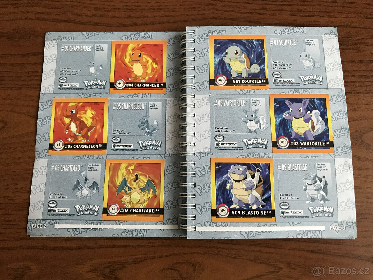 Kompletný album - Pokémon artbox 1999 1. séria - 2
