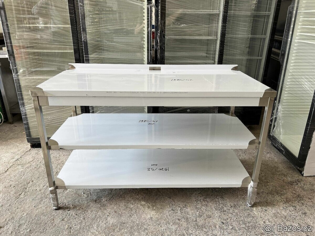 Přístěnné nerezové stoly 2 police RŮZNÉ ROZMĚRY - 2