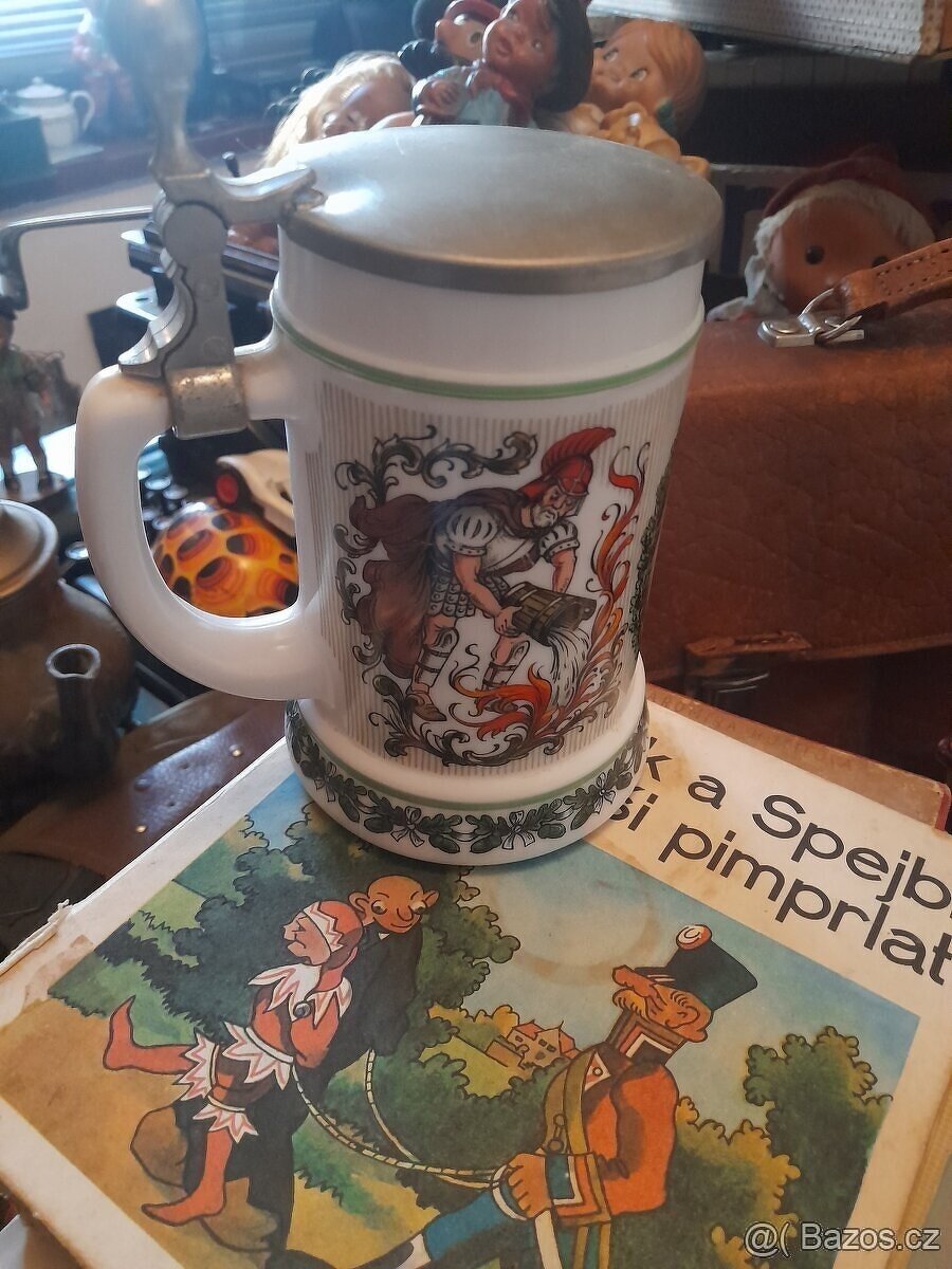Pivní půllitr motiv hasičský - 2