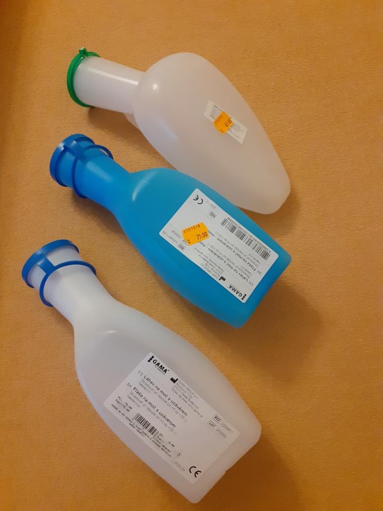 Láhev na moč s uzávěrem - nová - 2