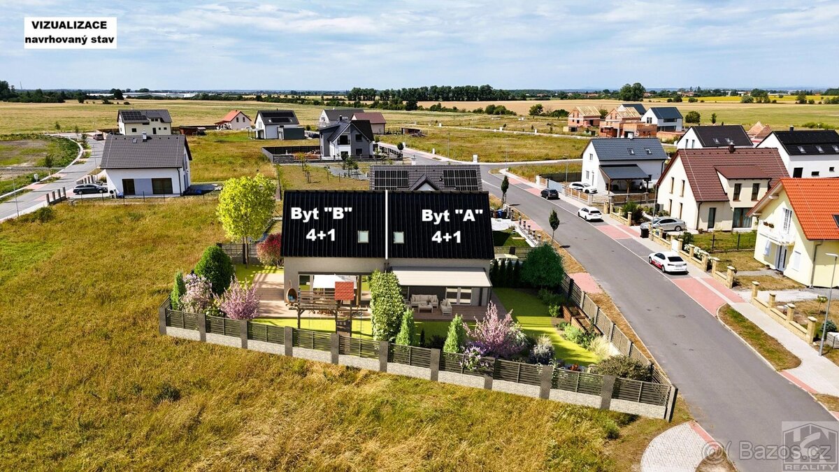 Novostavba dvojdomu 2x 4+1+zahrada v lokalitě Choťánky u Po - 2