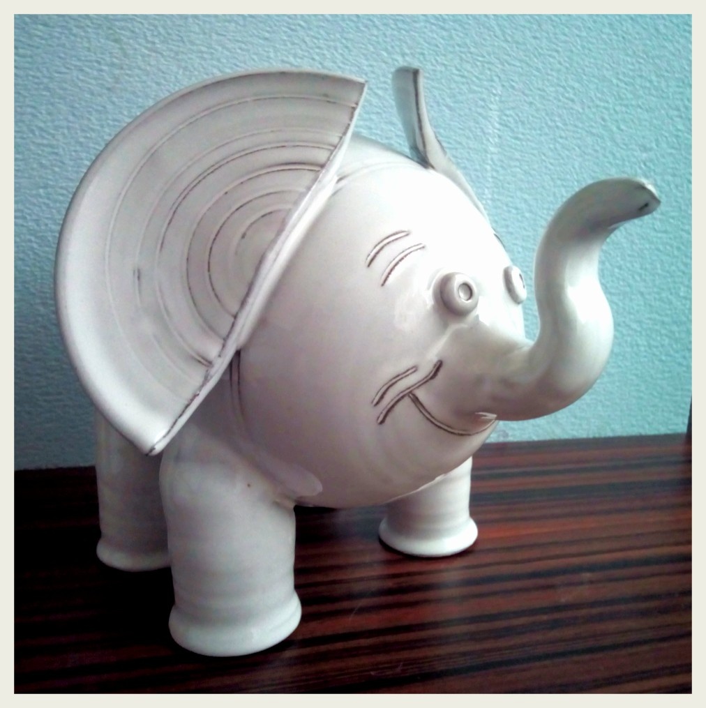 Sloník porcelánový pro štěstí - NOVÝ - 2