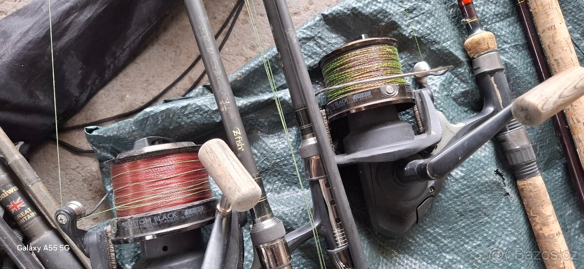 Rybářské potřeby,brolly umbrella maxi,pruty,navijáky,člun,po - 2