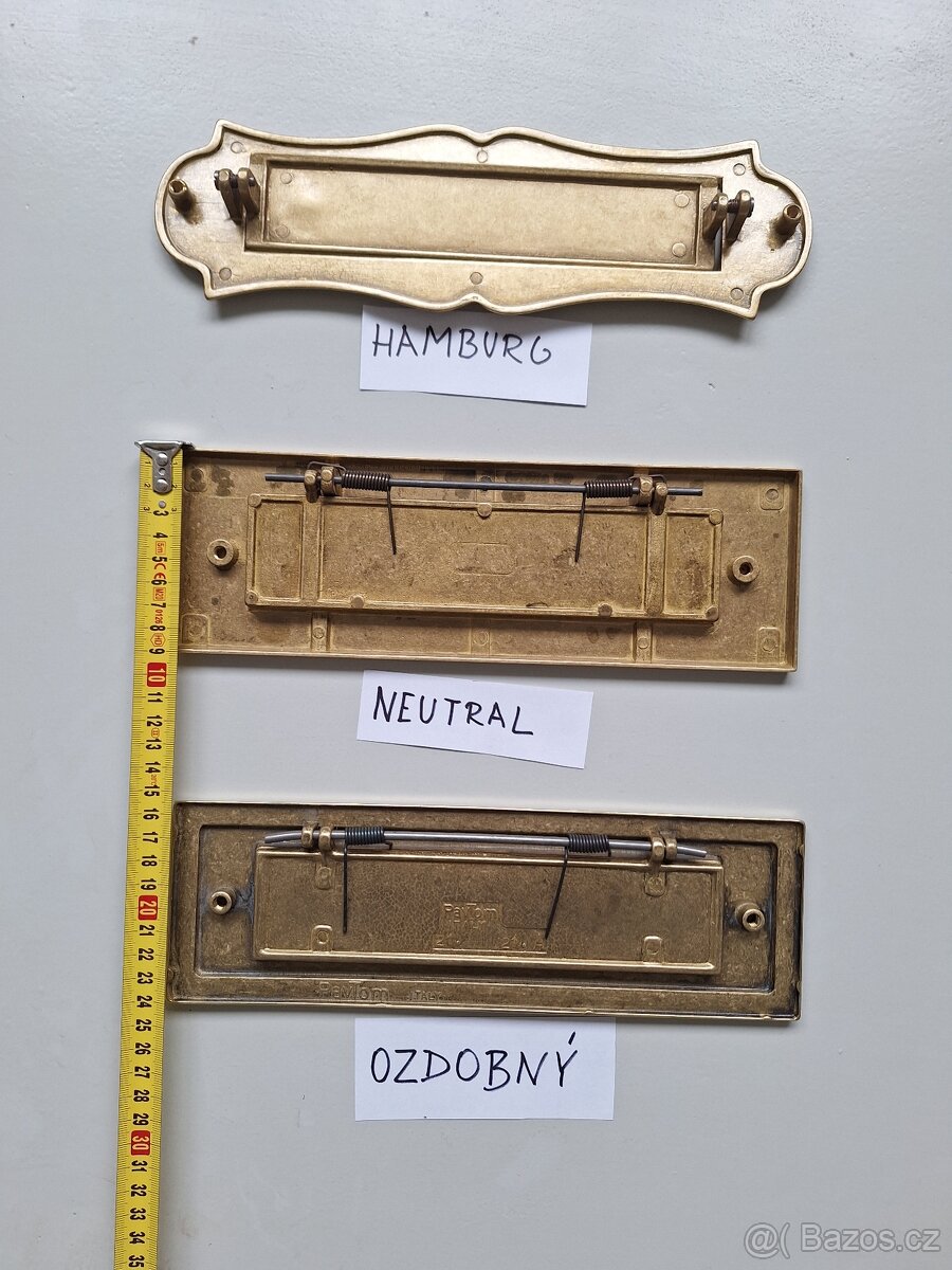 Mosazné vhozy na dopisy - 2