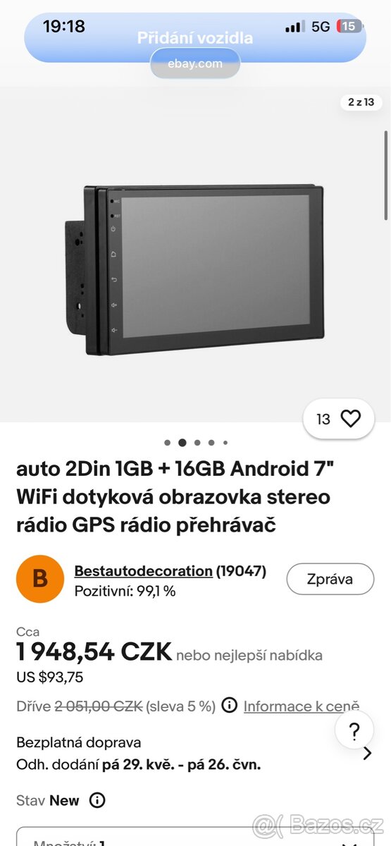 2DIN autorádio ANDROID - 2