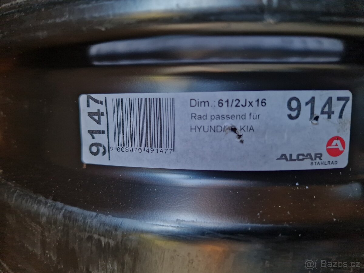 Disky Plech 61/2Jx16 Hyundai ET51 + el. ventilky - 2