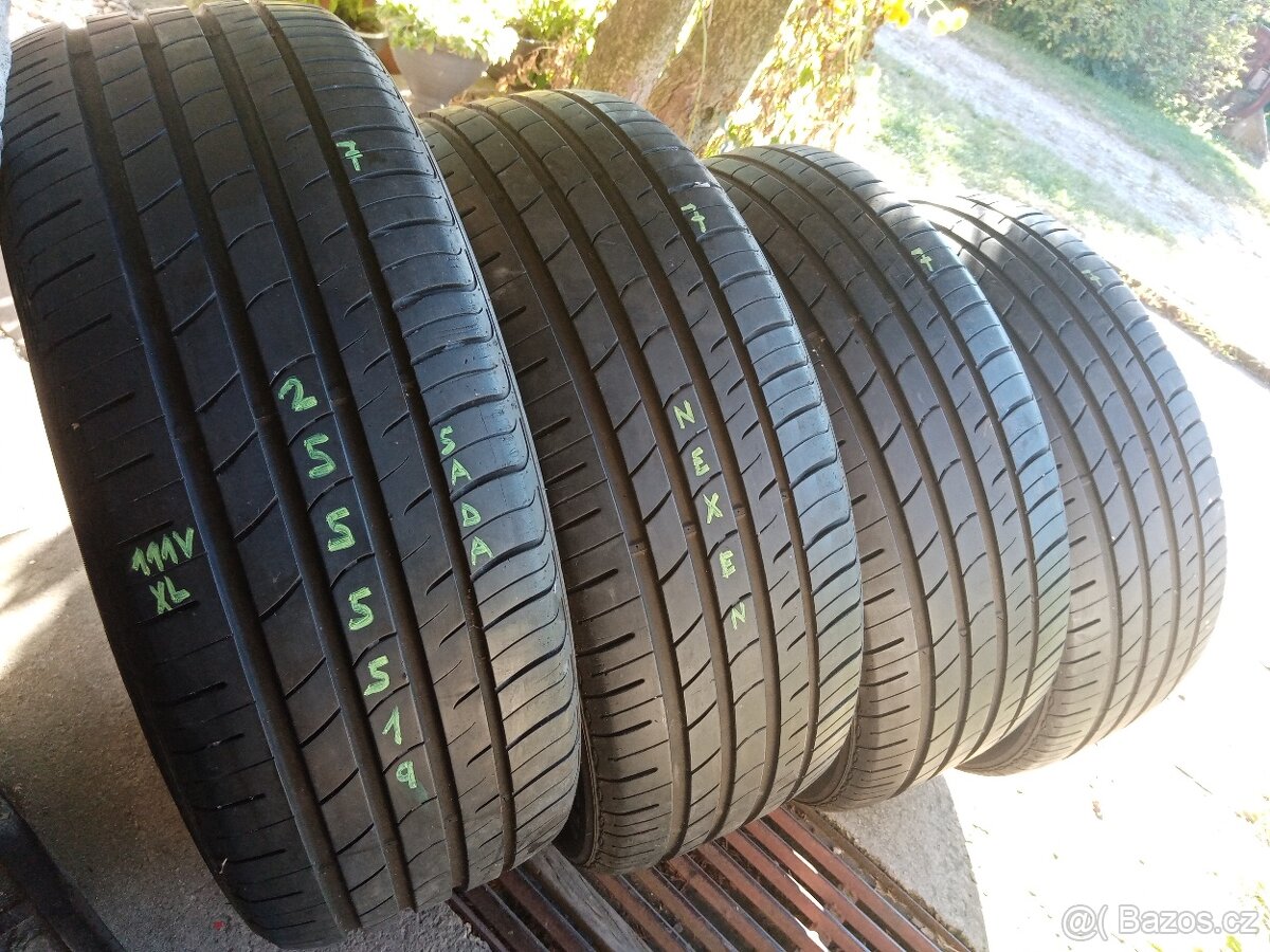 Letní pneu 4kusy 255/55/19 vzorek 95% NEXEN - dobírka možná - 2