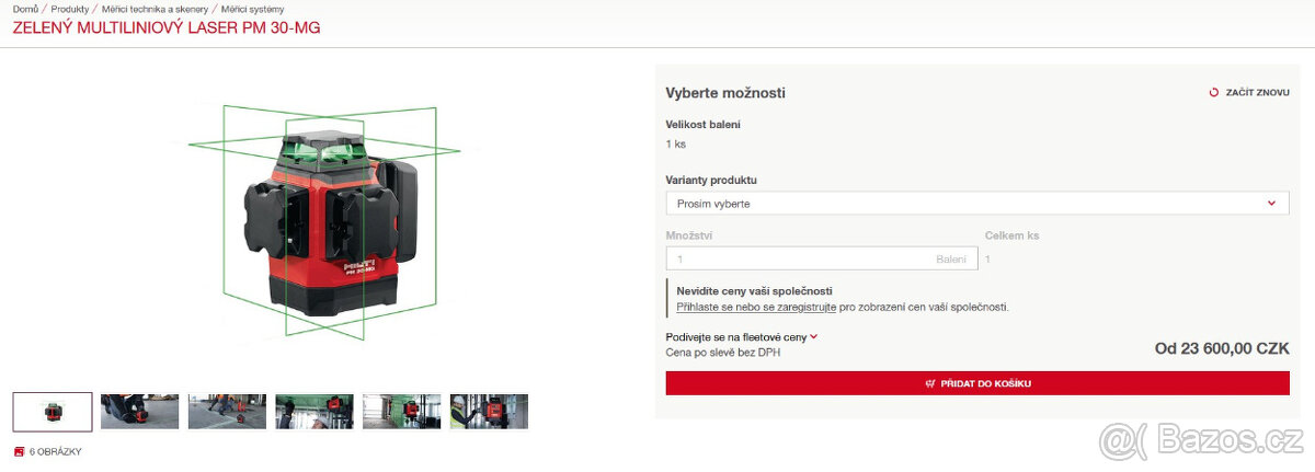 Zelený multiliniový laser Hilti PM 30-MG - 2