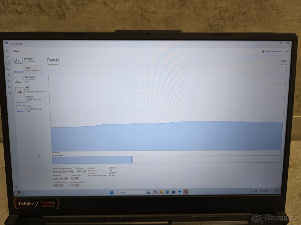 Herní notebook ASUS TUF Gaming 17 - i5/RTX 3050/16GB RAM - 2