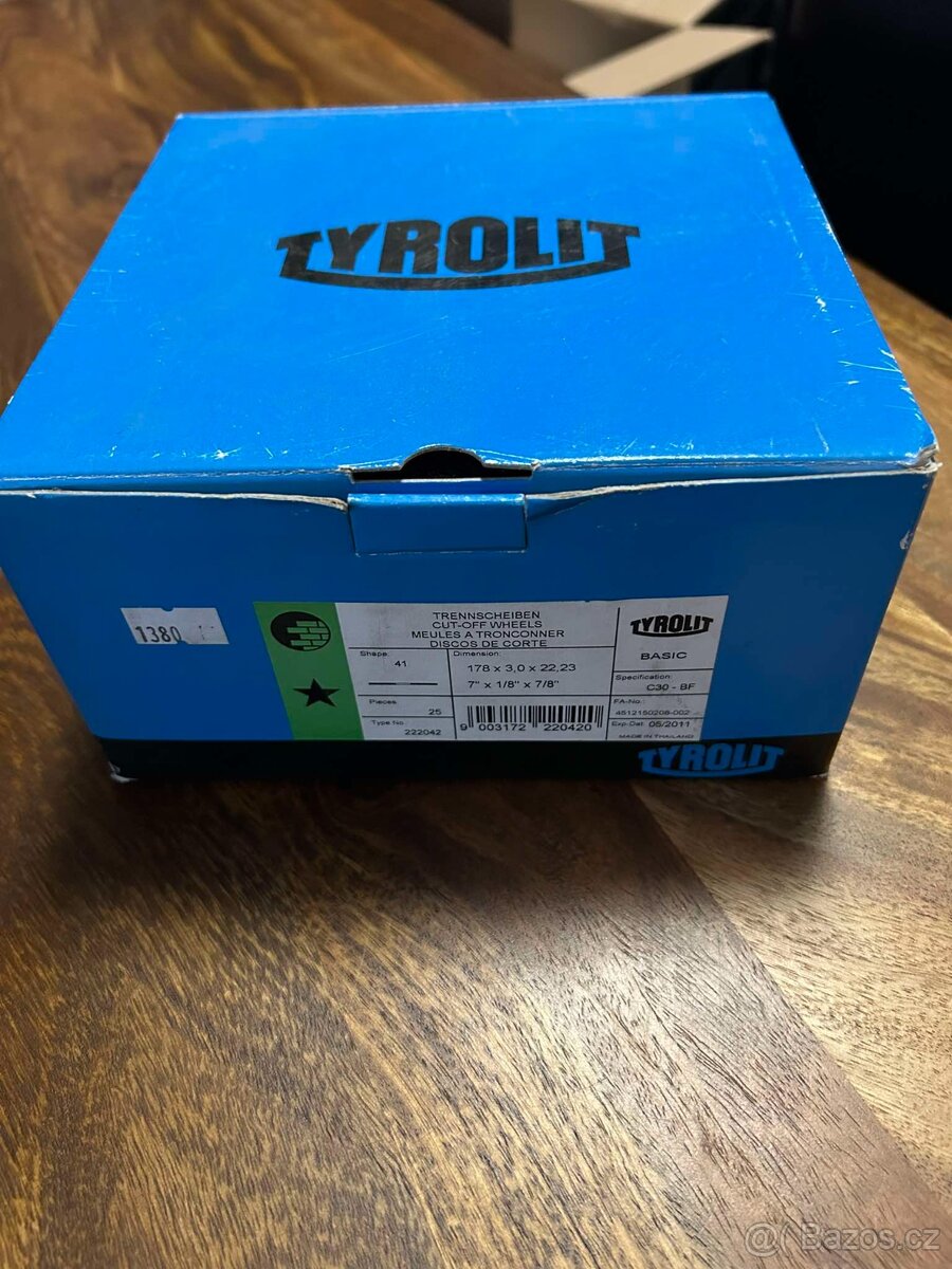 Tyrolit řez.kot.na kámen 178x3,0x22,23 - 2