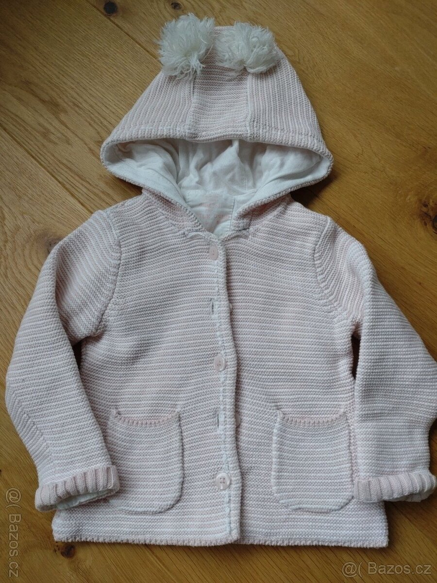 Kabátek pletený s kapuci (80) - 2