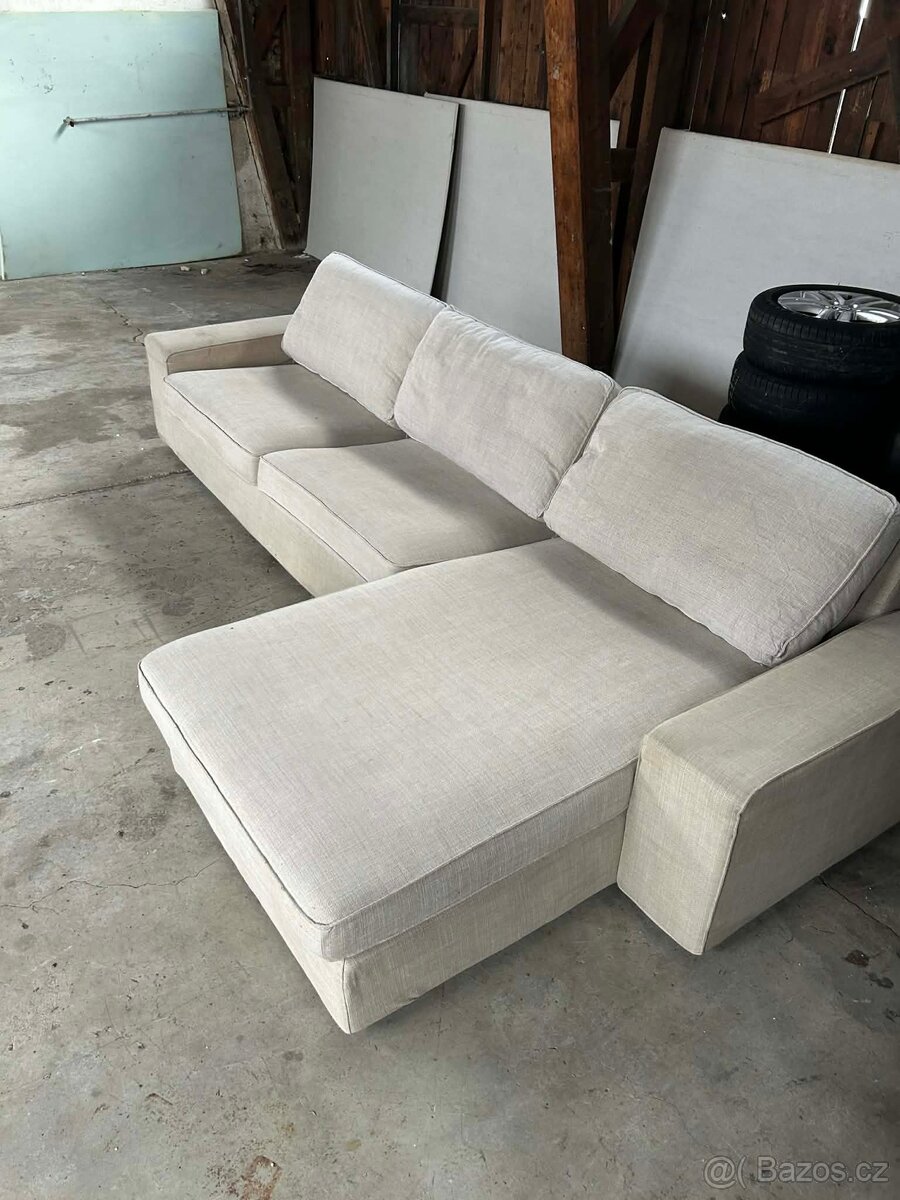 Sedací souprava krémová - 2