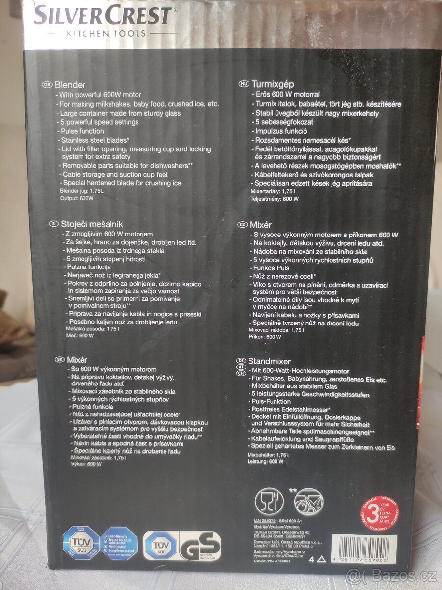 stojanový mixér SilverCrest SSM 600 A1 - 2