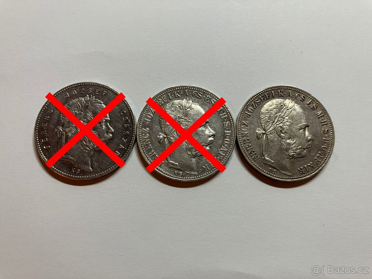 Rakúsko Uhorsko 1 zlatníky forint florint - strieborné mince - 2
