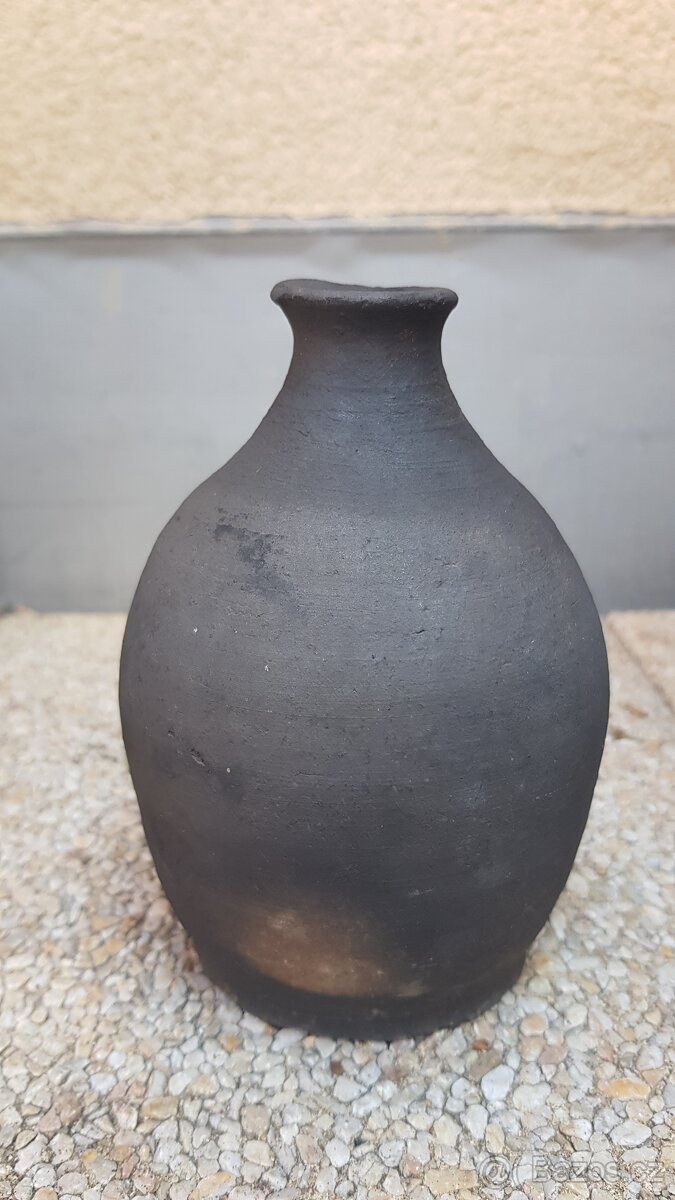 Stará hliněná váza 13cm - 2