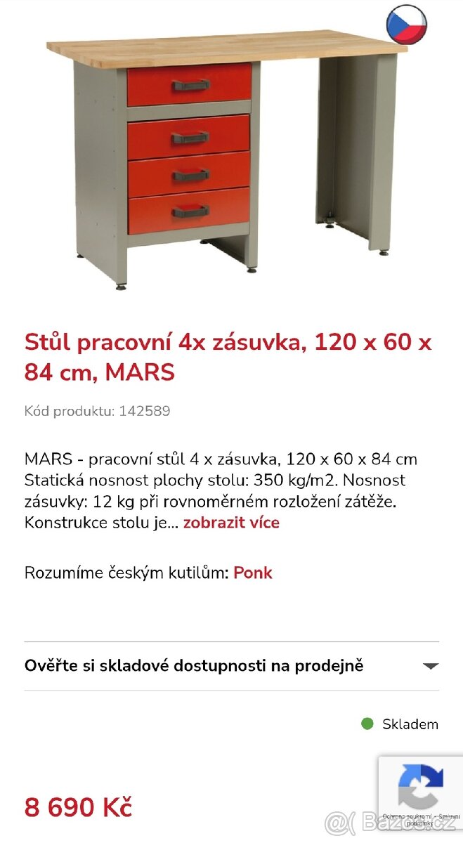 Prodam dílensky ponk , pracovní ponk - 2