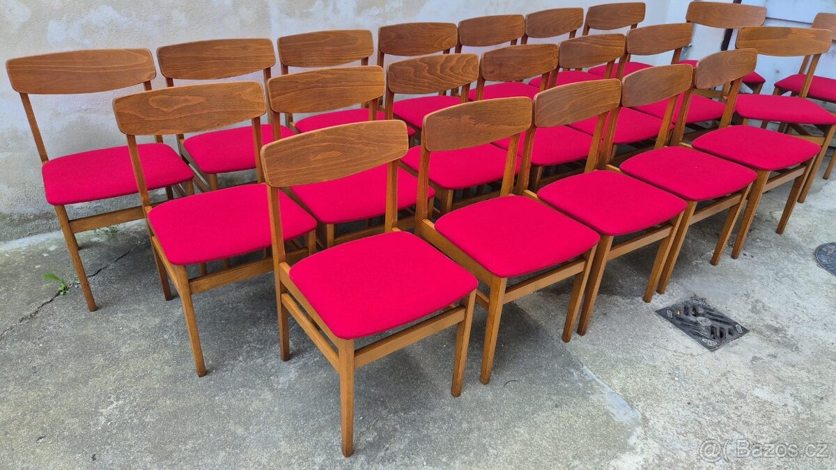 Retro židle Ton (č.16) s novým polstrováním - 2