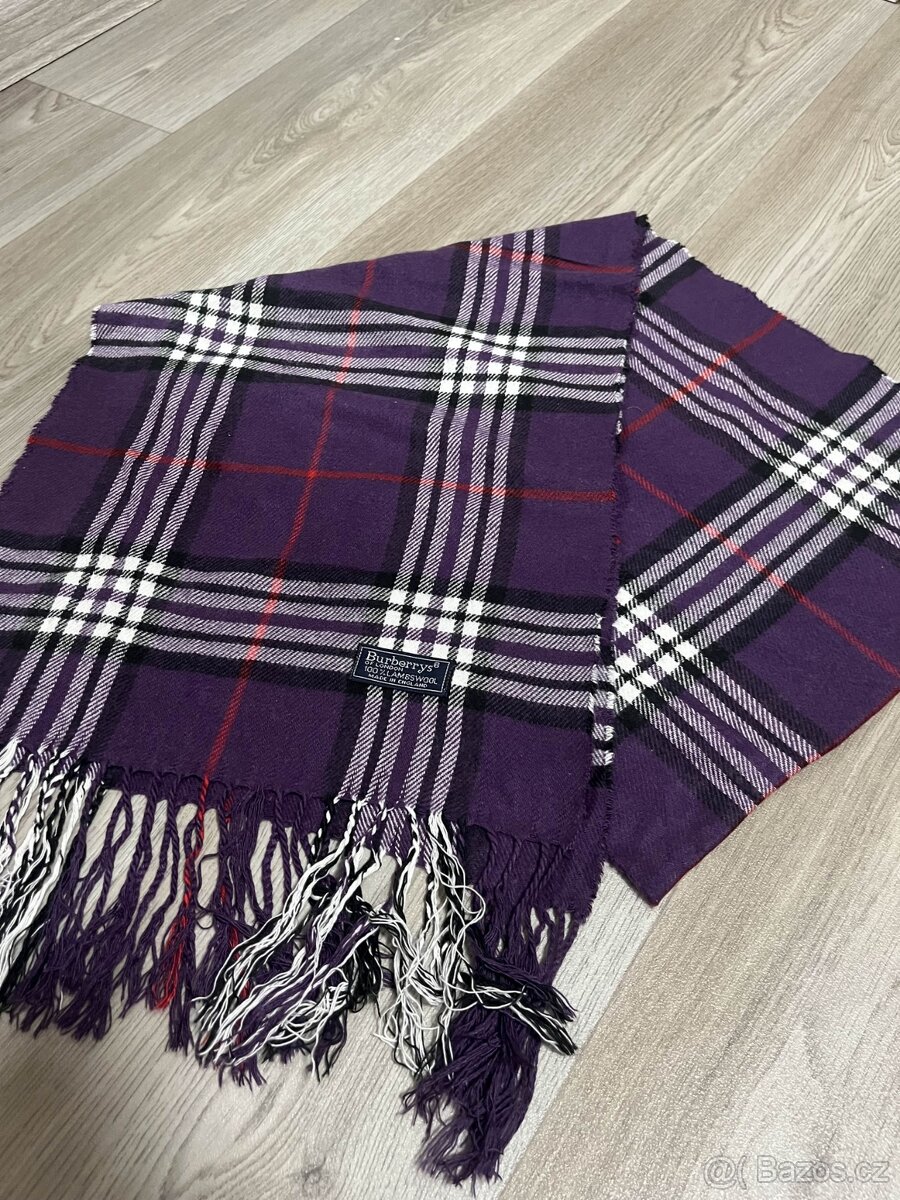 Burberry šála - fialová - 2