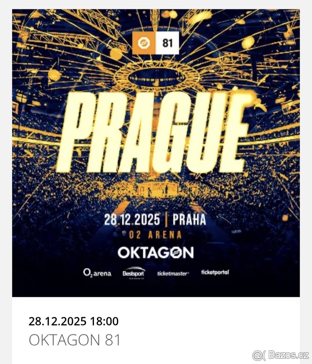 Vstupenky - OKTAGON 81 Praha O2 ARENA - 2
