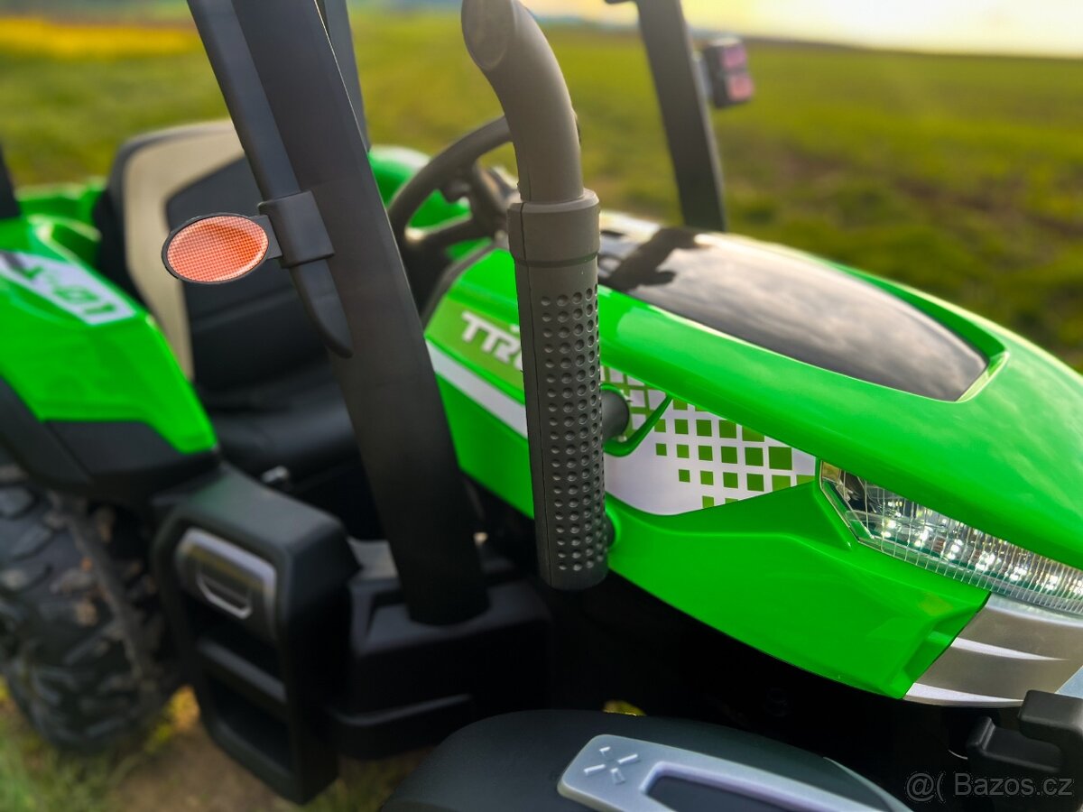 Dětský elektrický traktor 2x200W včetně valníku - 2
