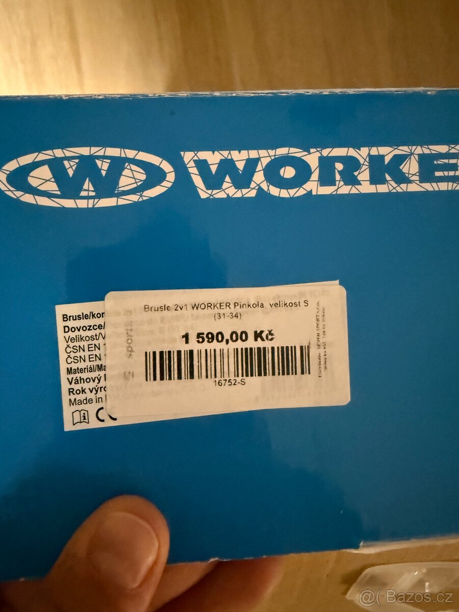 Dětské brusle 2v1 Worker pinkola, 31-34, S - 2