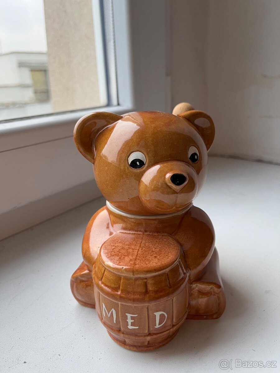 Keramický medvídek na med - 2