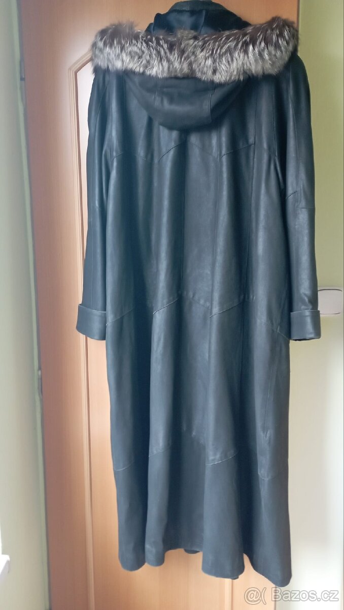 Kožený kabát Kara dlouhý - 2