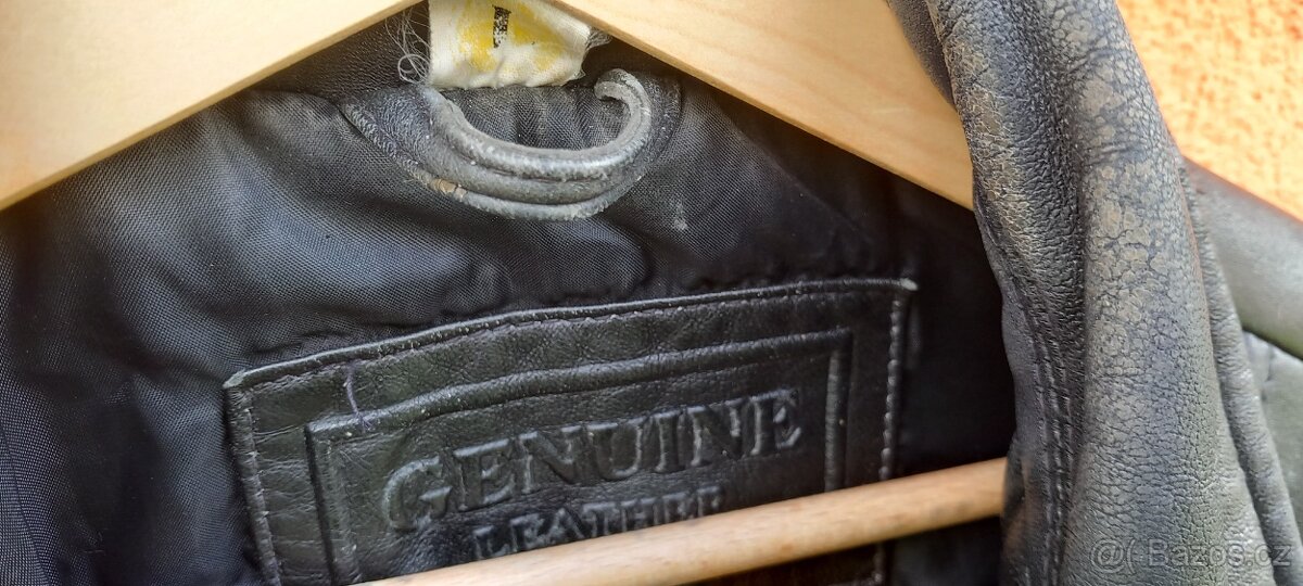 Kožená bunda a vesta vel. L - 2