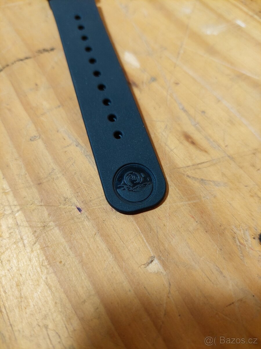 Černý SEIKO gumový řemínek 22mm - 2