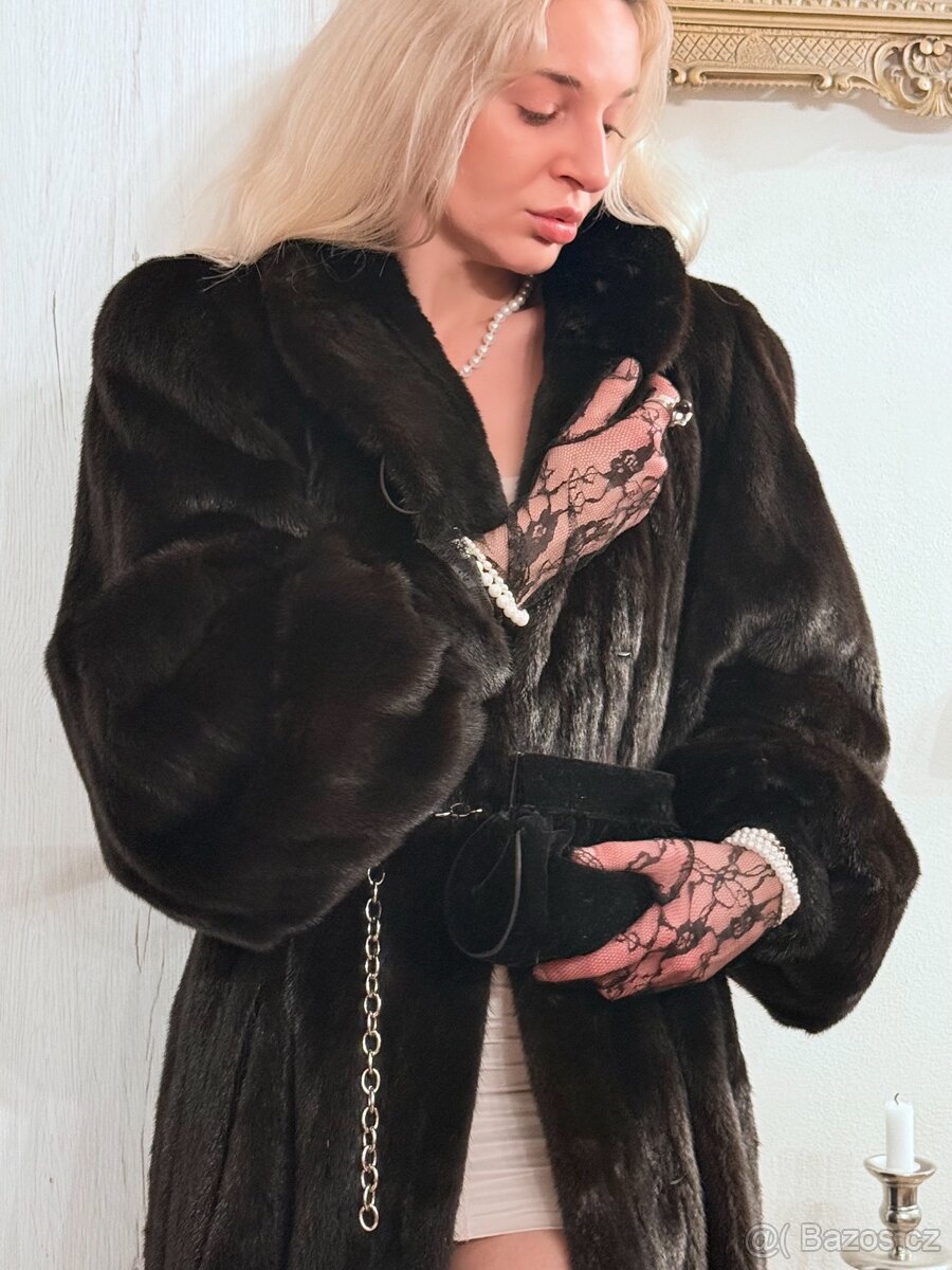 Luxusní norkový vintage kožich - 2