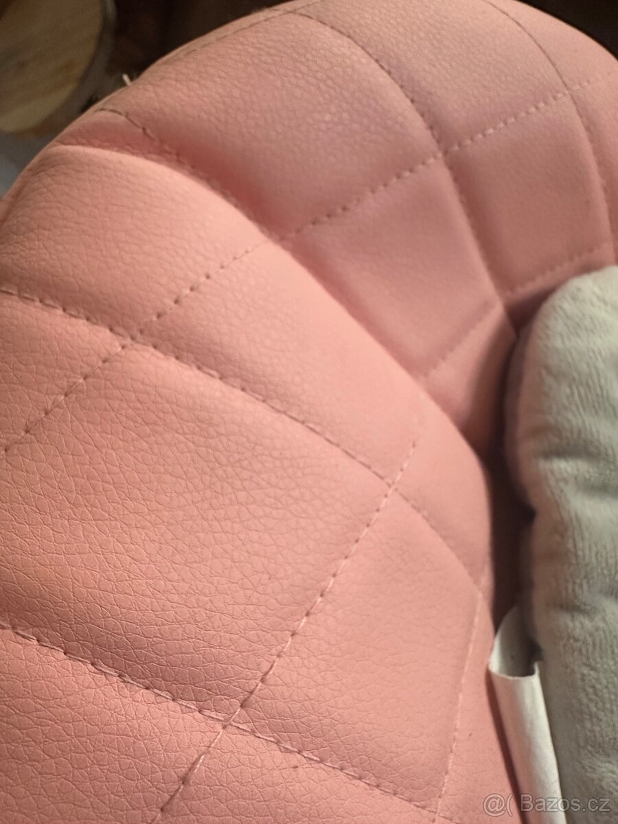 Jídelní židlička dětská růžová - 2