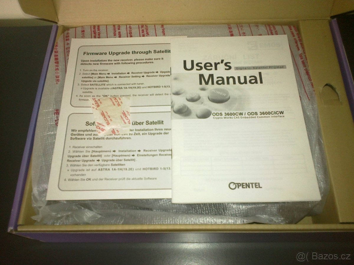Satelitní přijímač Opentel ODS 3600 CW - 2