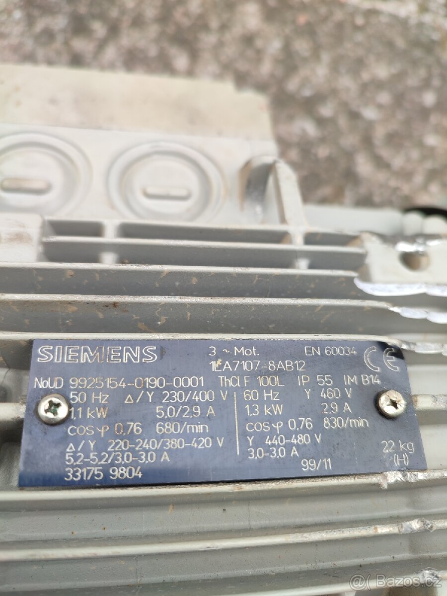 Elektromotor 1.1 kW 680 ot./min. - 2