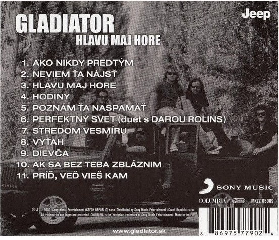 Gladiator – Hlavu maj hore (CD) - 2