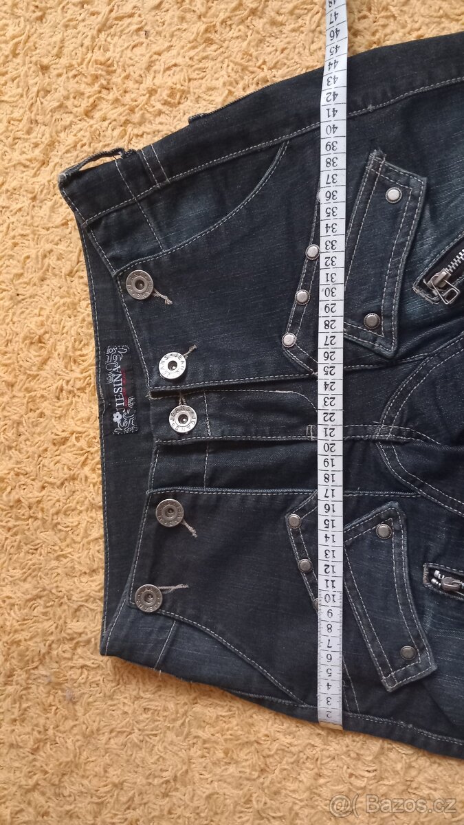 Riflové šortky černo modré - 2