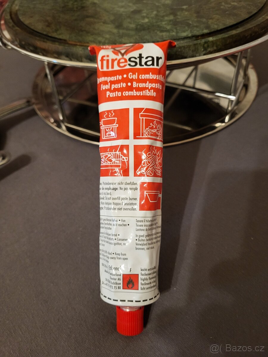 Lávový gril na maso - horký kámen + hořící pasta - 2