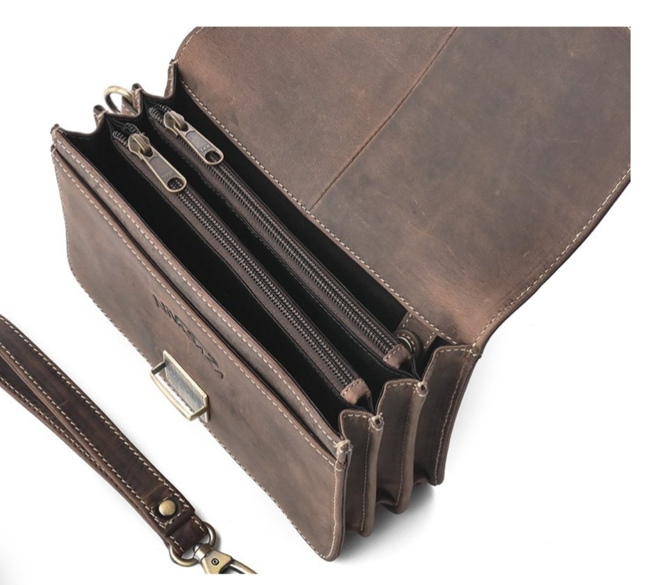 Pánská kožená ETUE hnědá - 2