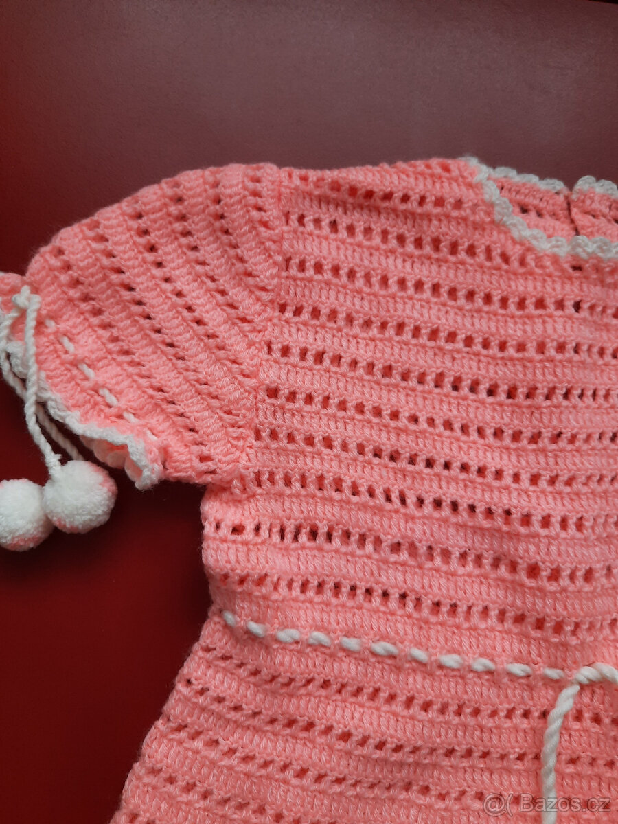 Háčkované šatičky a pletená sukýnka - 2