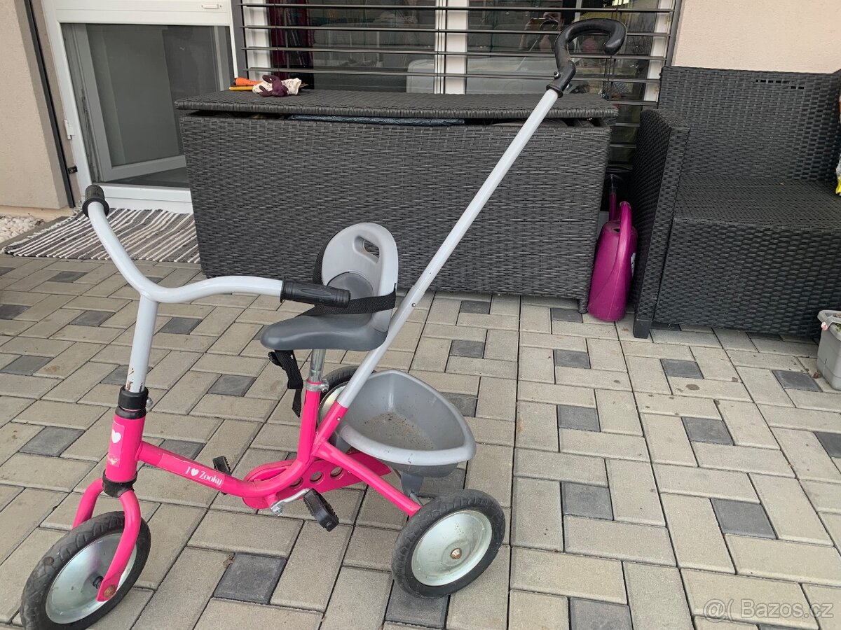 Dětská tříkolka s vodící tyčí - 2