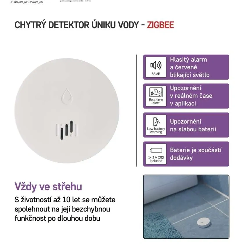 GoSmart Detektor úniku vody P56000S ZigBee - 2