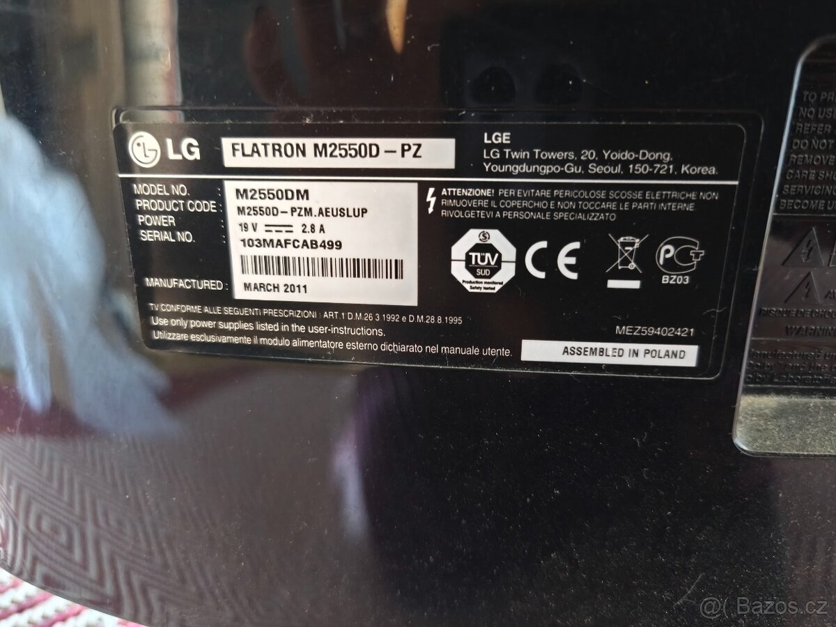 monitor/televize LG flatron m2550d pz - 2