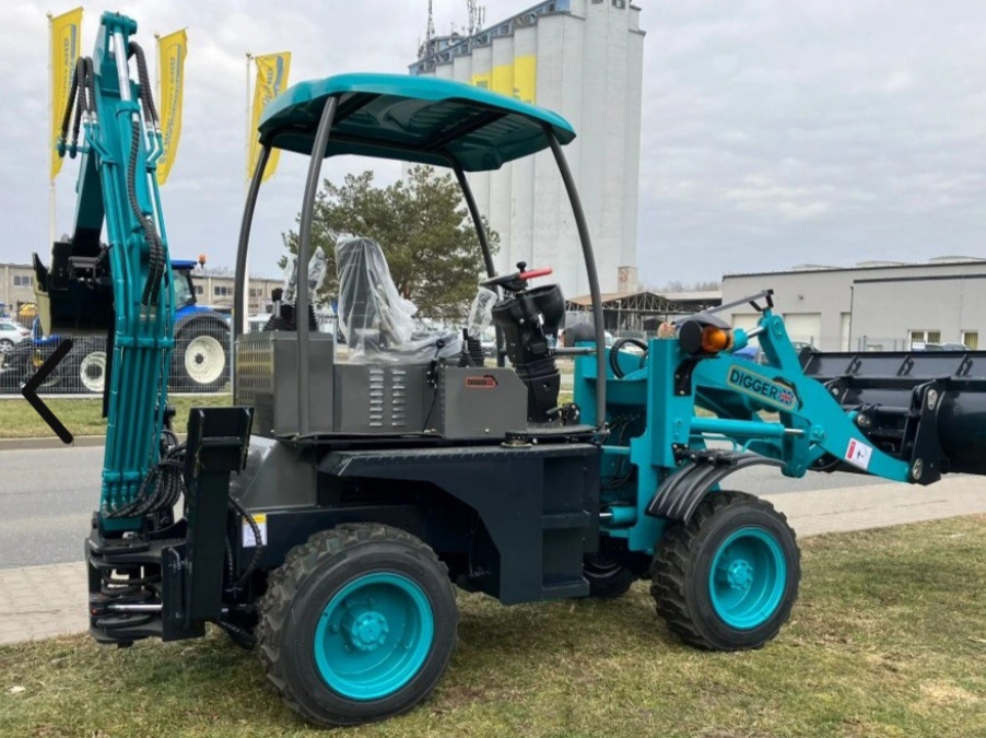 traktor bagr, nakladač, bagr s nakladačem, - 2