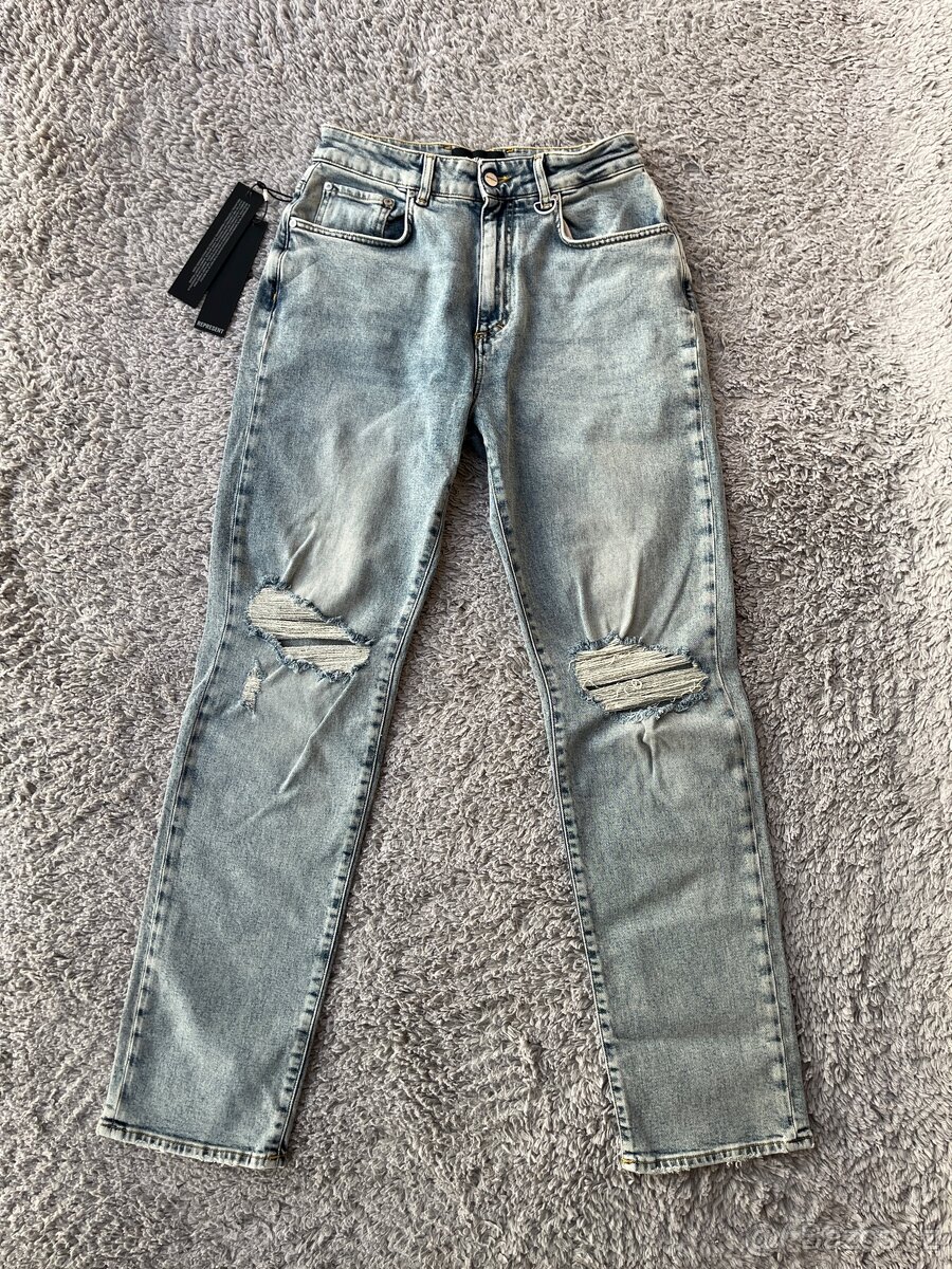 Represent Baggy Destroyer Denim Worm Blue kalhoty - 2