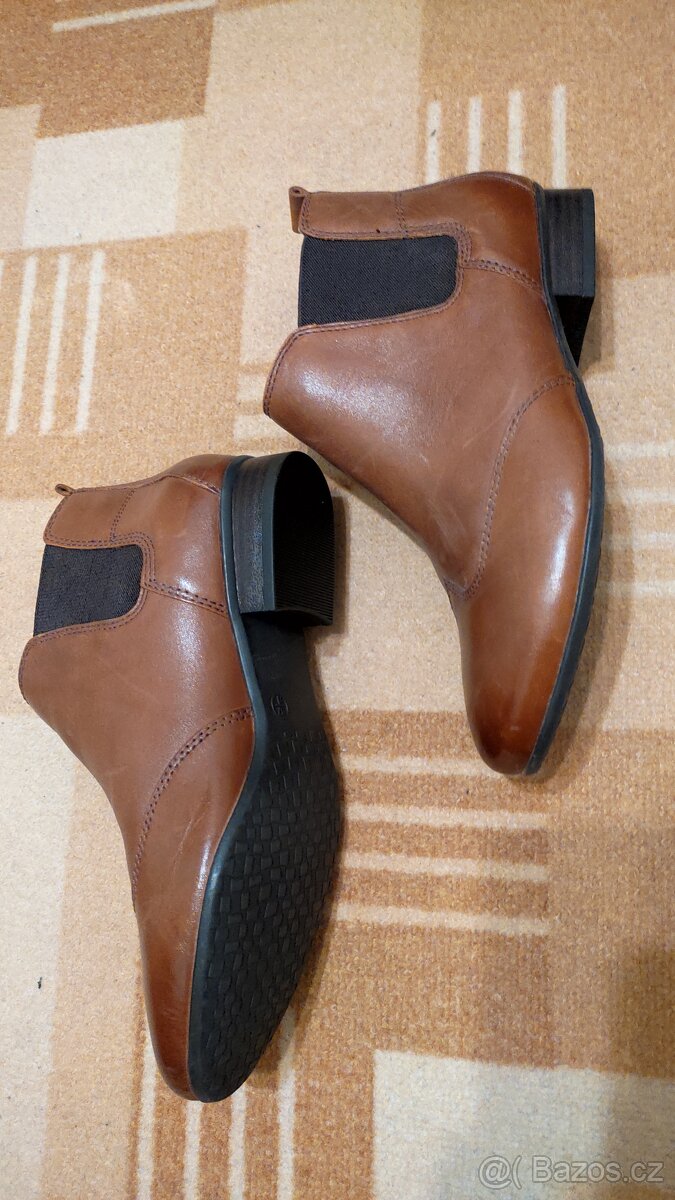 Kotníčkové kožené boty 5th Avenue - 2