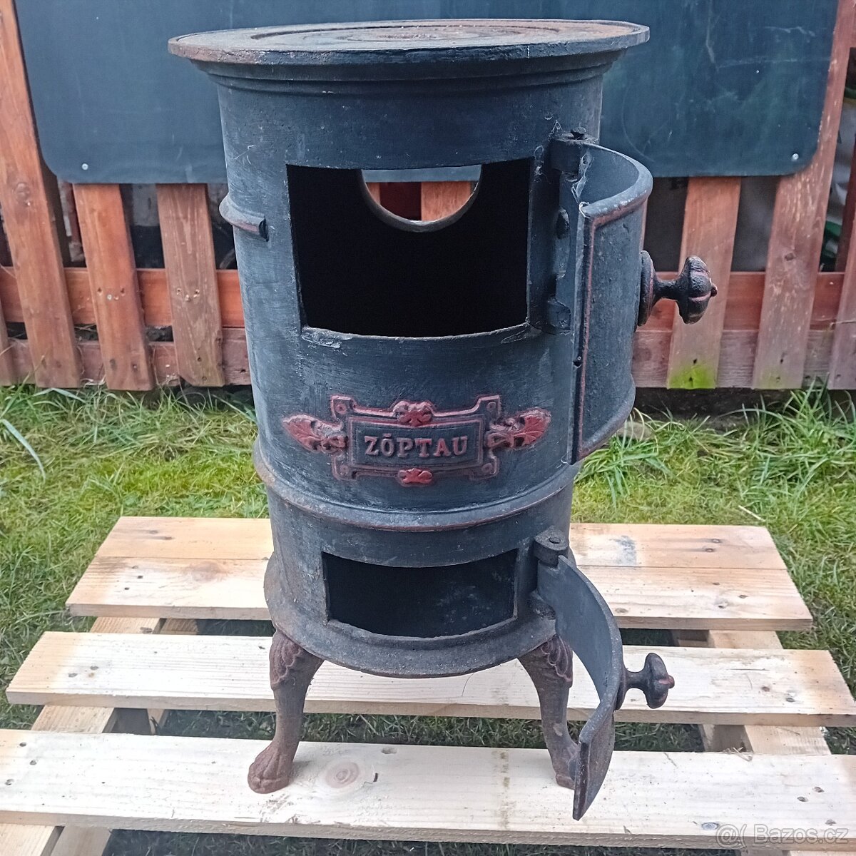 Stará litinová kamna bubínek - 2