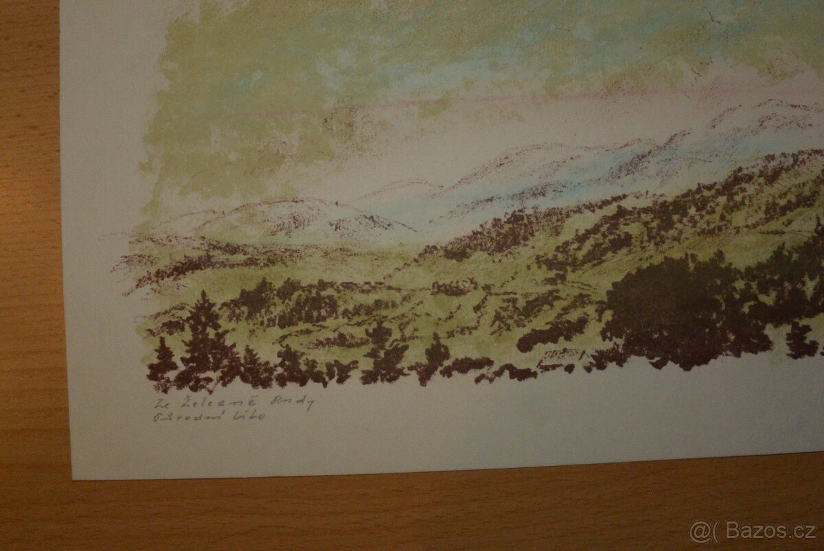 Barevná litografie F.V. Eisenreich - 2